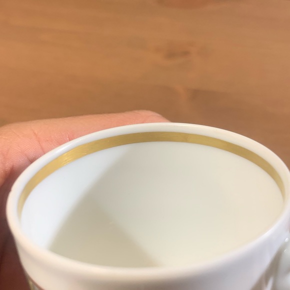 Small Cup carriage coach Scroll-Arched vintage Paris porcelain Made In Portugal - Picture 9 of 13